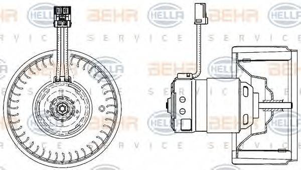 HELLA 8EW009157171 Вентилятор салону