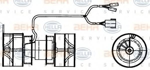 HELLA 8EW009157361 Вентилятор салону