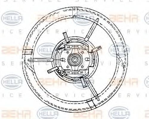 HELLA 8EW009157551 Вентилятор салону