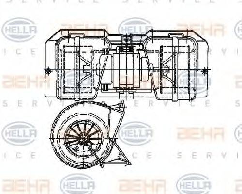 HELLA 8EW009158001 Вентилятор салону