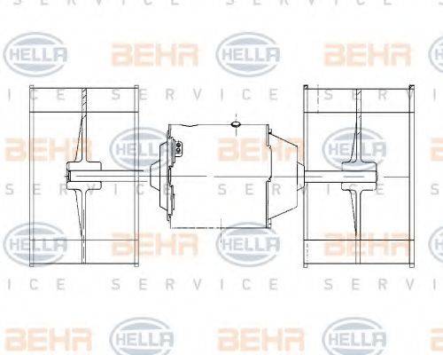 HELLA 8EW009158651 Вентилятор салону