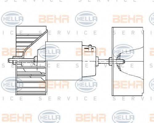 HELLA 8EW009159171 Вентилятор салону