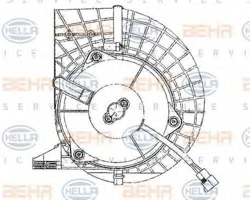 HELLA 8EW009159691 Вентилятор салону