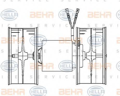 HELLA 8EW009159711 Вентилятор салону