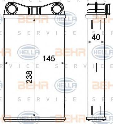 HELLA 8FH351000541 Теплообмінник, опалення салону