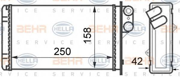 HELLA 8FH351024331 Теплообмінник, опалення салону