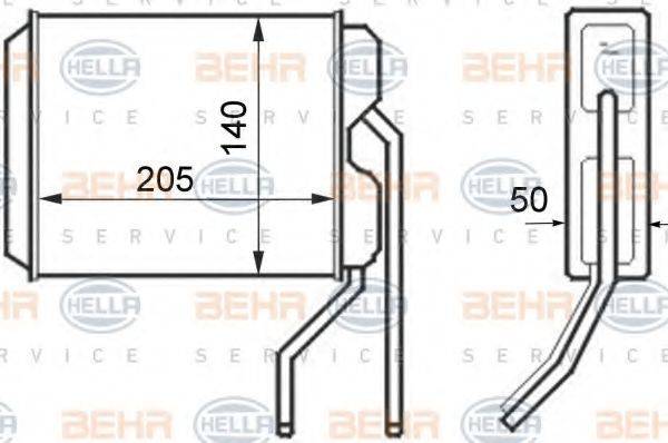 HELLA 8FH351024411 Теплообмінник, опалення салону