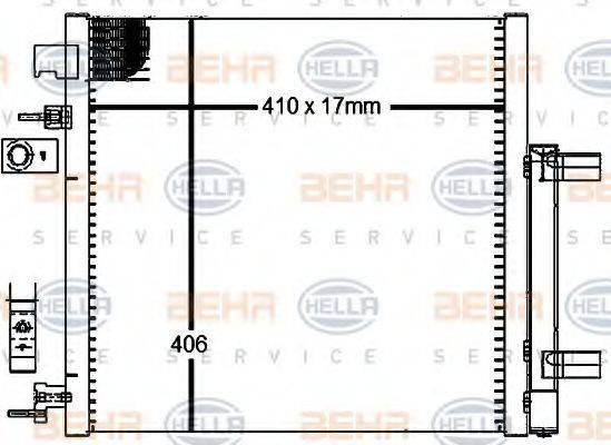 HELLA 8FC351029481 Конденсатор, кондиціонер