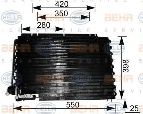 HELLA 8FC351035601 Конденсатор, кондиціонер