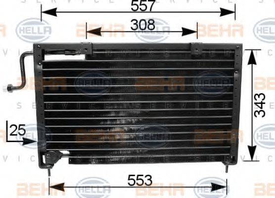 HELLA 8FC351035741 Конденсатор, кондиціонер