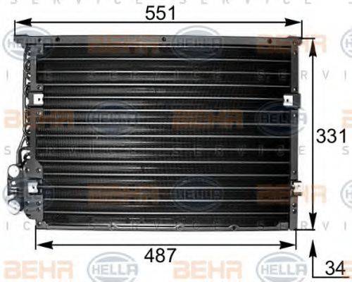 HELLA 8FC351036221 Конденсатор, кондиціонер