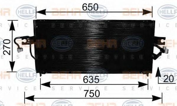 HELLA 8FC351036491 Конденсатор, кондиціонер