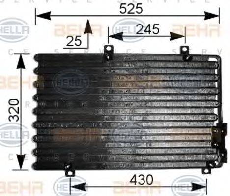 HELLA 8FC351036741 Конденсатор, кондиціонер