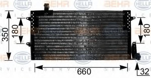 HELLA 8FC351036791 Конденсатор, кондиціонер