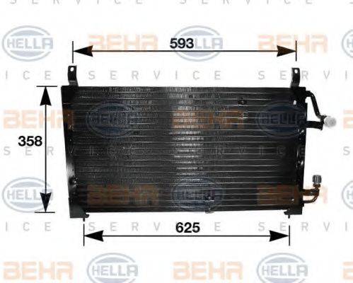 HELLA 8FC351037111 Конденсатор, кондиціонер