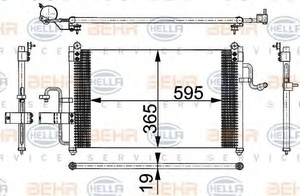 HELLA 8FC351037231 Конденсатор, кондиціонер