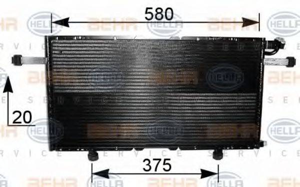 HELLA 8FC351037601 Конденсатор, кондиціонер