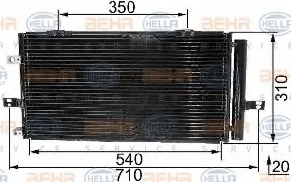 HELLA 8FC351037671 Конденсатор, кондиціонер