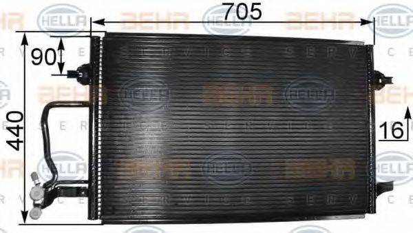 HELLA 8FC351038441 Конденсатор, кондиціонер