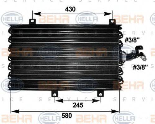 HELLA 8FC351038671 Конденсатор, кондиціонер