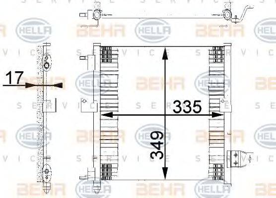 HELLA 8FC351038781 Конденсатор, кондиціонер