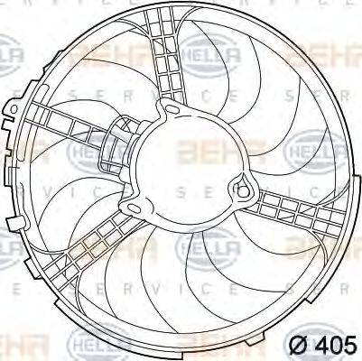 HELLA 8EW351039561 Вентилятор, охолодження двигуна