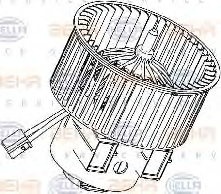 HELLA 8EW351040281 Вентилятор салону