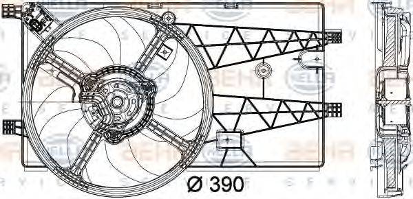 HELLA 8EW351040311 Вентилятор, охолодження двигуна