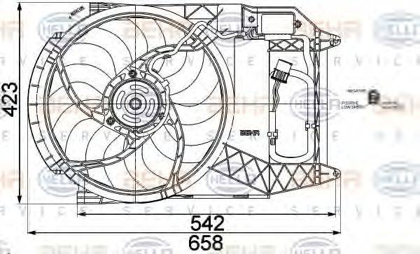 HELLA 8EW351041291 Вентилятор, охолодження двигуна