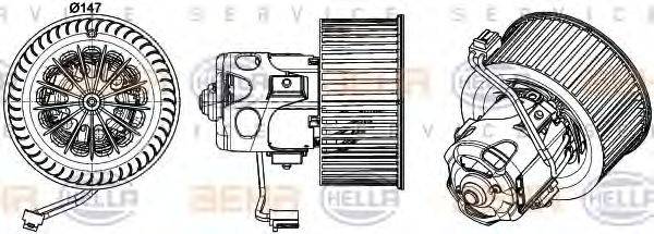 HELLA 8EW351043271 Вентилятор салону