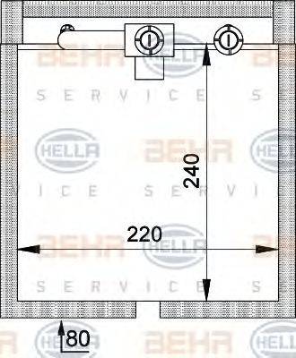 HELLA 8FV351211071 Випарник, кондиціонер