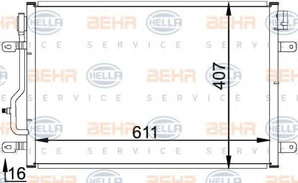 HELLA 8FC351300241 Конденсатор, кондиціонер