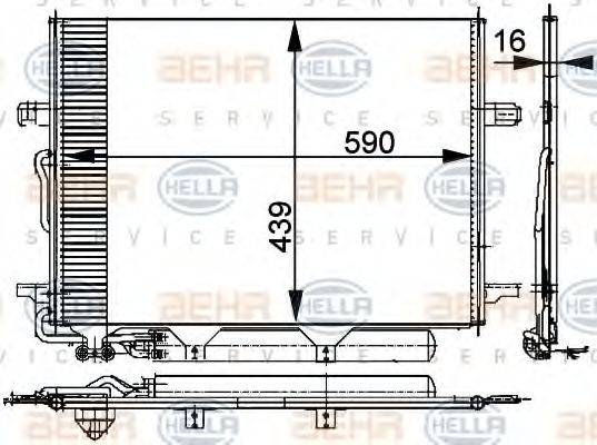 HELLA 8FC351300711 Конденсатор, кондиціонер