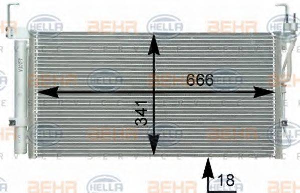 HELLA 8FC351302331 Конденсатор, кондиціонер