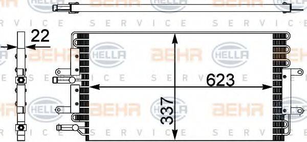 HELLA 8FC351302421 Конденсатор, кондиціонер