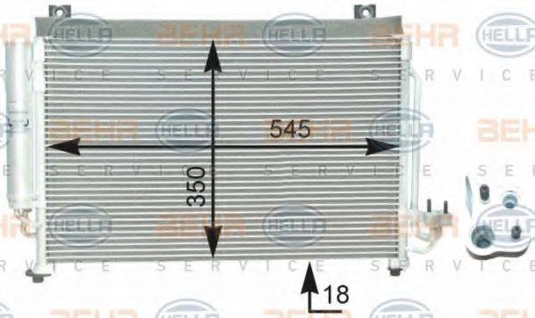 HELLA 8FC351303021 Конденсатор, кондиціонер