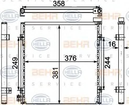 HELLA 8FC351303751 Конденсатор, кондиціонер