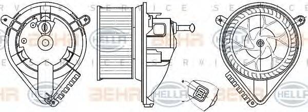 HELLA 8EW351304021 Вентилятор салону