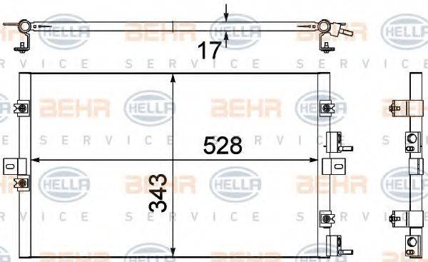 HELLA 8FC351304331 Конденсатор, кондиціонер