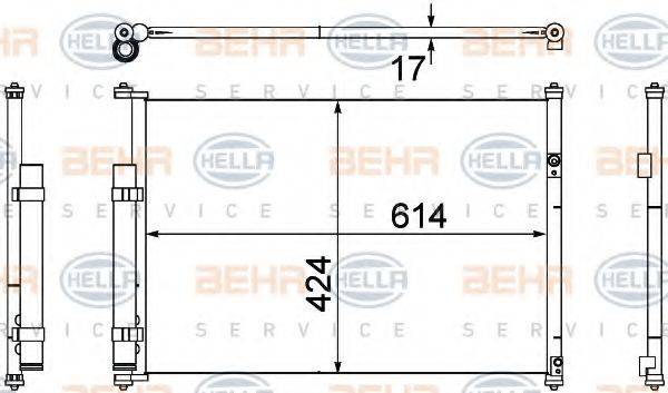 HELLA 8FC351304351 Конденсатор, кондиціонер