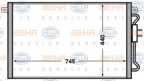 HELLA 8FC351305191 Конденсатор, кондиціонер