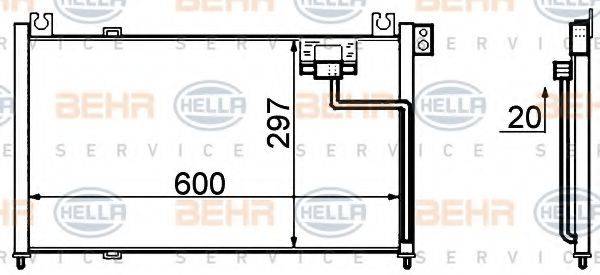 HELLA 8FC351306141 Конденсатор, кондиціонер