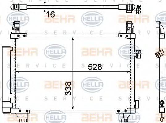 HELLA 8FC351307671 Конденсатор, кондиціонер