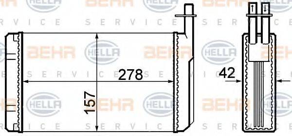 HELLA 8FH351308661 Теплообмінник, опалення салону