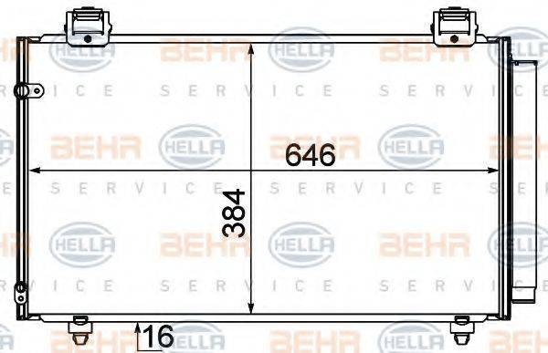 HELLA 8FC351310191 Конденсатор, кондиціонер