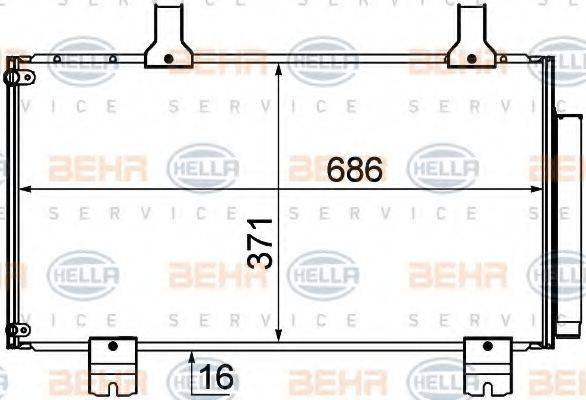 HELLA 8FC351310261 Конденсатор, кондиціонер