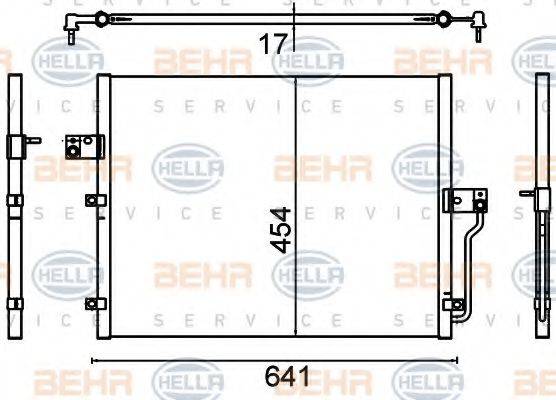 HELLA 8FC351310711 Конденсатор, кондиціонер