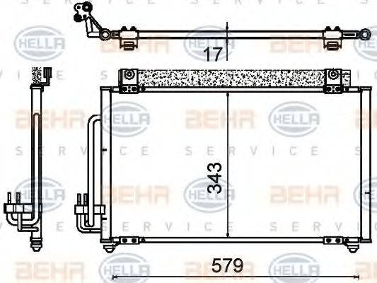 HELLA 8FC351310751 Конденсатор, кондиціонер