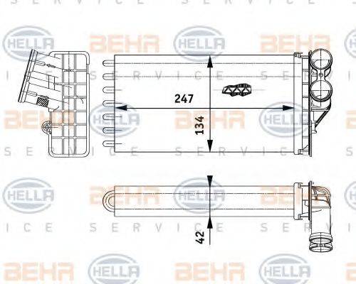 HELLA 8FH351311261 Теплообмінник, опалення салону