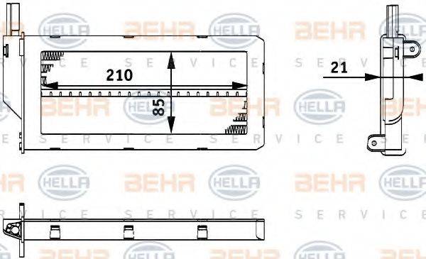 HELLA 8FH351312121 Теплообмінник, опалення салону